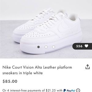Nike platform Air Force sneakers